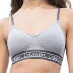 Vyztužená podprsenka bez kostice QF5232E šedá – Calvin Klein