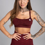 Gym Glamour Podprsenka Seamless Bordo Melange