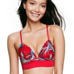 Victoria´s Secret Podprsenka Red Tropical Print