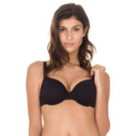 Dámská vyztužená podprsenka DIM INVISIBLE GENEROUS LIGHT PADDED BRA – DIM – černá