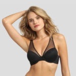 Vyztužená podprsenka s kosticemi DIM GENEROUS INVISIBLE UNDERWIRE PADDED BRA – DIM – černá