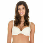 Dámská vyztužená podprsenka DIM INVISIBLE GENEROUS LIGHT PADDED BRA – DIM – smetanová