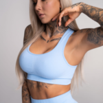 Gym Glamour Podprsenka Push Up Baby Blue