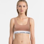 Podprsenka sportovní Modern Cotton QF4393E hnědá T|O Calvin Klein