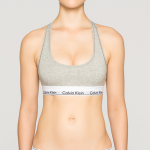 Sportovní podprsenka Modern Cotton F3785E šedá T|O Calvin Klein